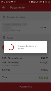 Comida na palma da mao