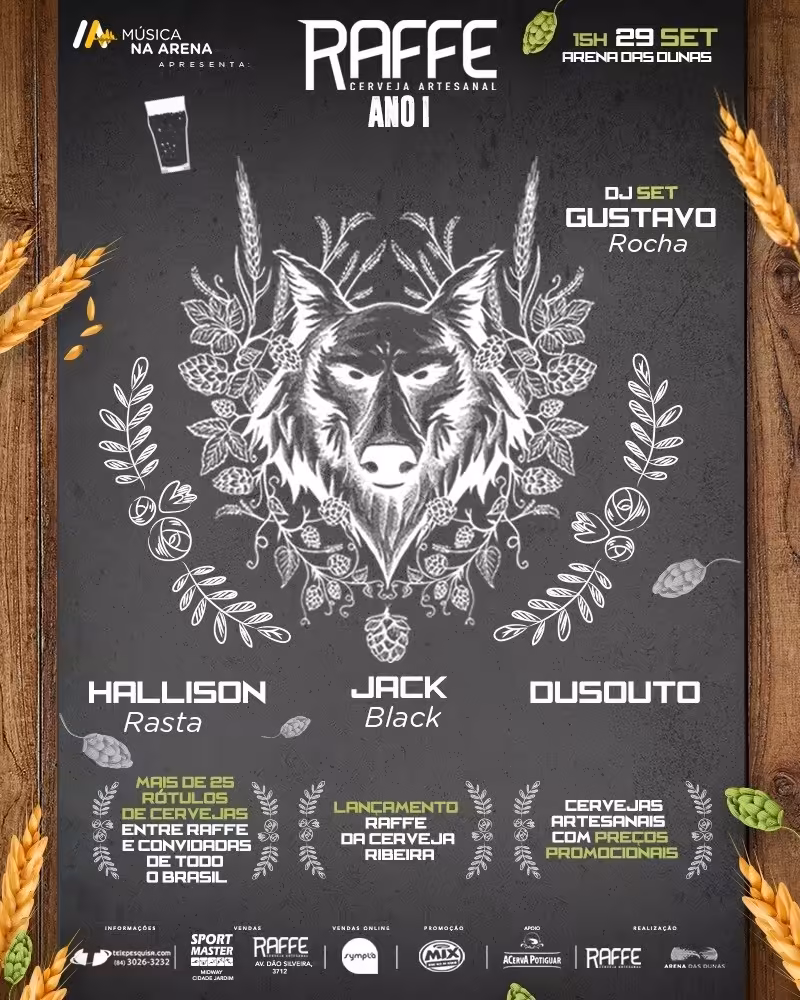 Raffe celebra 1 ano com festa da cerveja na arena das dunas